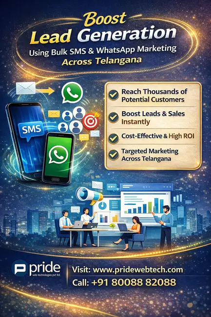 Bulk SMS Marketing for Lead Generation in Telangana from pride web technologies